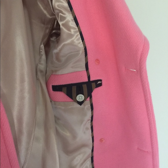 ❌SOLD❌J.Crew Pink Stadium Majesty pea coat 000P - Picture 5 of 7